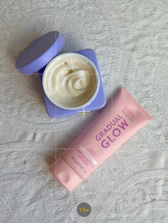 Keep the glow going with Mine gradual tanners ✨

Glow Butter for a rich, buttery texture. Gradual Glow for a lightweight, fast-drying lotion 😌